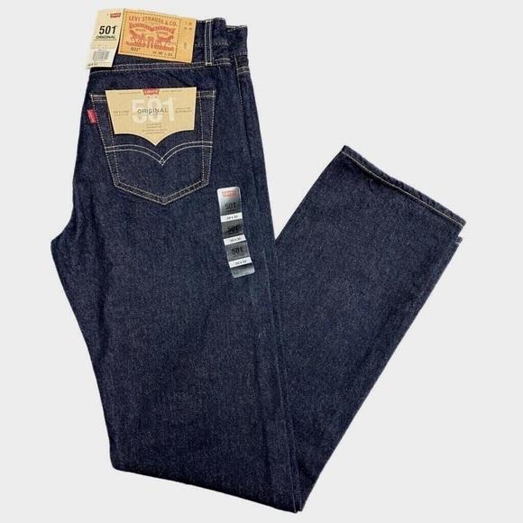 Levi’s 501 Original Men’s Denim, Dark Wash BNWT - Picture 2 of 7